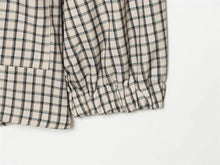 Load image into Gallery viewer, Women's Coat 2026 New Autumn Gray Plaid Long Sleeve Loose Drawstring Decorative Coat Casual Fashion Personal Ladies Outerwear
