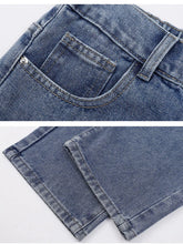 Load image into Gallery viewer, 2026 New Korean Men's Casual Long Jeans Classic Man Straight Denim Wide-leg Pants Solid Color Light Blue Grey Black

