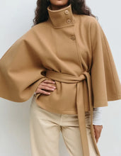 Load image into Gallery viewer, 2025 Autumn Woolen Coats Women Casual Double Breasted Stand Collar Female Office Short Jackets Chic Lady Loose Street Outwear
