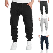 Load image into Gallery viewer, New Mens Sweatpants Straight Fit Joggers for Sports and Streetwear Loose Oversized Drawstring Long Pants Men Multi-pocket Pants

