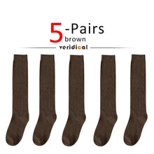 Load image into Gallery viewer, Solid Cotton Thigh High Socks
