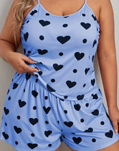 Load image into Gallery viewer, Plus Heart Print Pajama Set
