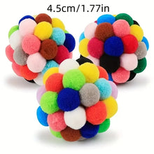 Load image into Gallery viewer, Colorful Woolen Bell Ball Toy
