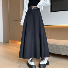 Load image into Gallery viewer, Elegant Skirts for Women Korean Style Long Skirt Female Black Pleated Midi Skirt Women's Clothing Office Lady Skirts Outfits New
