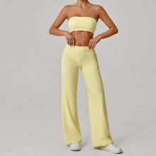 Load image into Gallery viewer, 2PCS Yoga Set Women Yoga Pant Workout Tracksuit Sportswear Gym High Waist Straight Leg Bottoms Fitness Bta Sports Suit XP01
