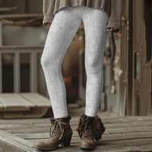 Load image into Gallery viewer, Fashion Women's Slim-Fit Leggings Wine Red Floral Pants Autumn Winter Stylish Thick Warm Pants Sexy Tights for Outdoor Wear

