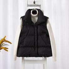Load image into Gallery viewer, Women Fashion Autumn New 2026Stand Collar Elegant Down Coats Warm Outerwear Casual Belt Sleeveless Winter Women Vests Jackets
