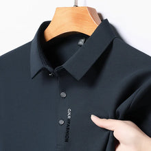 Load image into Gallery viewer, Men's Short Sleeve Solid Color Polo Shirt Breathable Comfortable Elastic Top New Arrivals Casual Business Style
