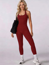 Load image into Gallery viewer, Women 2Pcs Yoga Set Halter Neck Sports Tank Top High Waist Leggings Fitness Outfit Gym Workout Activewear Tracksuit
