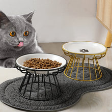 Load image into Gallery viewer, Pet Ceramic Bowl Nordic High Footed Ceramic Cat Food Bowl Snack Can Plate Anti Overturning Kitten Puppy Food Water Feeding Bowl
