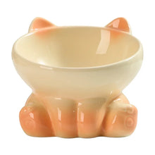 Load image into Gallery viewer, Cat Bowl Pet Accessories Ceramic Diagonal High Feet Cute Protection Cervical Spine Dog Bowl Drink Water Bowl Pet Supplies
