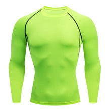 Load image into Gallery viewer, Men Bodybuilding Sports T-Shirt Quick Dry Running Shirt Long Sleeve Compression Top Gym T Shirt Men Fitness Tight Rashgad
