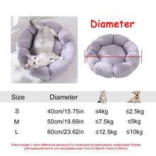 Load image into Gallery viewer, 40-90cm 6 Sizes Round Pet Bed for Large Dog Bed Super Soft Cat Bed Plush Dog House for Medium Dog House Winter Warm Sleeping
