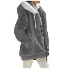 Load image into Gallery viewer, Autumn Winter Fashion Women's Coat New Casual Hooded Zipper Lady Clothes Cashmere Female Fleece Jacket Solid Color Ladies Coats
