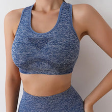 Load image into Gallery viewer, Women Seamless Yoga Set With Gym Shorts Sport Bras Brassiere Workout Tops And Fitness Leggings Clothing For Athletic Training
