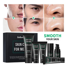 Load image into Gallery viewer, Skin Care Set for Men Essential Routine Daily Face Wash Facial Scrub Moisturizer SPF Night Cream Hydrated Skin Gifts For Men Ski

