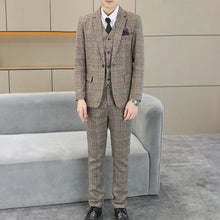 Load image into Gallery viewer, Three Piece Wedding Business Suit
