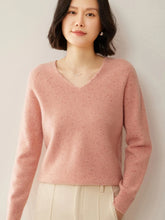 Load image into Gallery viewer, Merino Wool V Neck Sweater
