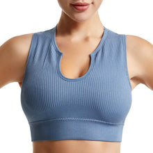 Load image into Gallery viewer, Women's Sleeveless Sports Bra Navel-Leaking with A Chest Pad  Highly Elastic Vest Sexy Stretchy Breathable Bra
