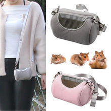Load image into Gallery viewer, 1Pc Small Pet Backpack Hamster Carrier Bag Portable Cylinder Satchel Flying Squirrel Travel Breathable Mesh Pouch Pet Supplies
