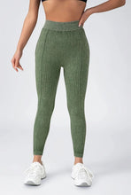 Load image into Gallery viewer, Women Striped Leggings V Back Fashion Gym Outdoor Fitness Athletic Workout Elastic Leggins Yoga Pants Sports Training Tights
