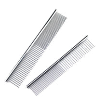 Load image into Gallery viewer, Stainless Steel Dog Comb Long Thick Hair Fur Removal Brush 16/19cm Pets Dog Cat Grooming Dematting Combs for Shaggy Dogs
