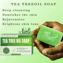 Load image into Gallery viewer, Tea Tree Soap for Face &amp; Body Acne, 100g Tea Tree Oil Soap Bar for Face &amp; Body Natural Skin Cleanser for Oily, Dry &amp; Itchy Skin
