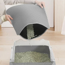 Load image into Gallery viewer, Pet Cat Litter Mat Waterproof Double Layer Cat Litter Trapping Pet Litter Box Mat Clean Pad Products For Cats Accessories
