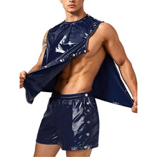 Load image into Gallery viewer, Mens Special Needs Waterproof Sweat Tracksuit Tank Tops And Sides Buttons Boxer Shorts Two Pieces Outfit Adaptive Clothing
