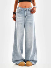 Load image into Gallery viewer, Retro Washed Wide Leg Jeans
