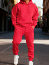 Load image into Gallery viewer, Man Hoodie Set Winter Solid Color Two Pices Sets Long-Length Street Clothes Casual Sports Sweatpant Hoody Unisex Fashion Suit

