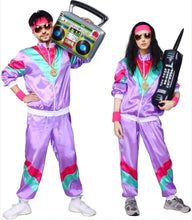 Load image into Gallery viewer, Tracksuit Costumes for Men 90s Hip Hop Shell Suit Costume Mens 80s Retro Tracksuit Jacket Disco Costume Windbreaker and Pants
