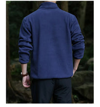 Load image into Gallery viewer, 2025 Men Sweatshirt Turtleneck Half Button Pullover Male Polar Fleece Casual Basic Elegant Work Wear Winter Autumn Warm Jacket
