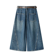 Load image into Gallery viewer, Summer 2026 Wide Leg Denim Pants For Women Ripped Three-quarter Length Jeans Woman High Quality Women's Jeans Women
