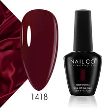 Load image into Gallery viewer, NAILCO 15ml Nail Gel Polish Semi Permanent UV Varnish Nails Art Gel Vernis Manicure TOP BASE Nails Products Supplies Equipment
