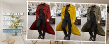 Load image into Gallery viewer, Men’s Luxury Full-Length Trench Coat – England Style Business Overcoat
