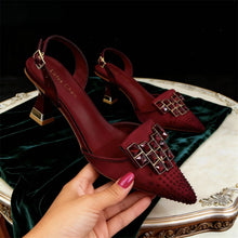 Load image into Gallery viewer, Chic Women’s High Heels – Sparkling Diamond Accents &amp; Sleek Pointed-Toe Design for Parties and Daily Commuting
