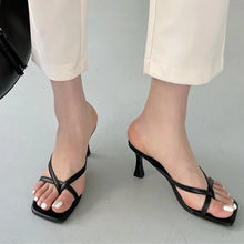 Load image into Gallery viewer, Sexy High Heels Slippers Women's Elegant Shoes Fashion Heeled Sandals for Woman Clip Toe Luxury Slippers Party Female Slides

