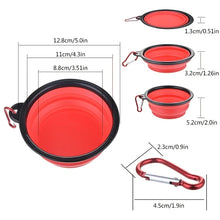 Load image into Gallery viewer, Portable Pet Food Bowl  Durable TPR Bowl  Cat and Dog Food Pet Silicone Collapsible Bowl Portable Travel Outdoor Water Food Bowl
