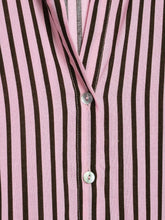 Load image into Gallery viewer, Women Striped Shirts For Women Vintage Elegant Puff Sleeve Summer New High Street Clothes Leisure Single-breasted Lapel Blouse

