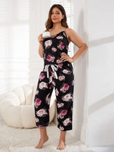Load image into Gallery viewer, Floral V Neck Capri Pajama Set
