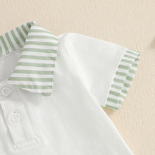 Load image into Gallery viewer, Striped Collar Summer Set
