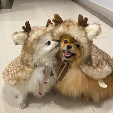 Load image into Gallery viewer, Elk Cape Pet Christmas Costume
