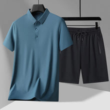 Load image into Gallery viewer, polo Shirts + shorts 2024 summer new style fashion Sportswear Men's Casual Sets Male Fashion shirts and shorts full size M-4XL
