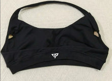 Load image into Gallery viewer, KEEP THAT PUMP Strappy Sports Bra With Logo High Support Womens Yoga Seamless Workout Top Elasticity Fitness Running Gym Bras
