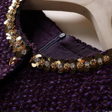 Load image into Gallery viewer, Elegant Tweed Sleeveless Midi Dress
