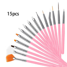 Load image into Gallery viewer, Nail Art Palette Brush Design Tip Painting Drawing Display Carving Dotting Pen Acrylic Gel UV Polish DIY Manicure Set Tools
