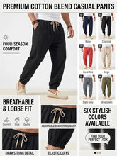 Load image into Gallery viewer, Men's Joggers Streetwear Casual Harem Pants Sport Large Sweatpants Korean Breathable Cotton Trousers Elastic Waist Long Pants
