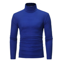 Load image into Gallery viewer, Spring Autumn Thin Men Pullovers Sweaters Turtleneck Knitted Sweater for Men Warm Clothing Male Sweaters Full Black White Tops
