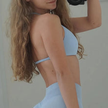 Load image into Gallery viewer, Sports Bra Women Strappy Backless Sports Top With Removable Cups Workout Clothing Gym Crop Top Fitness Seamless Halter Yoga Bra
